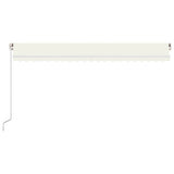 Vidaxl Luifel extensible manuellement avec la Crème LED 500x300 cm -Colored