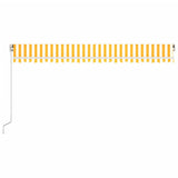 Vidaxl luifel extensible manuellement avec LED 500x300 cm jaune et blanc
