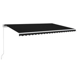 Vidaxl Luifel extensible manuellement avec une couleur anthracite LED 500x300 cm