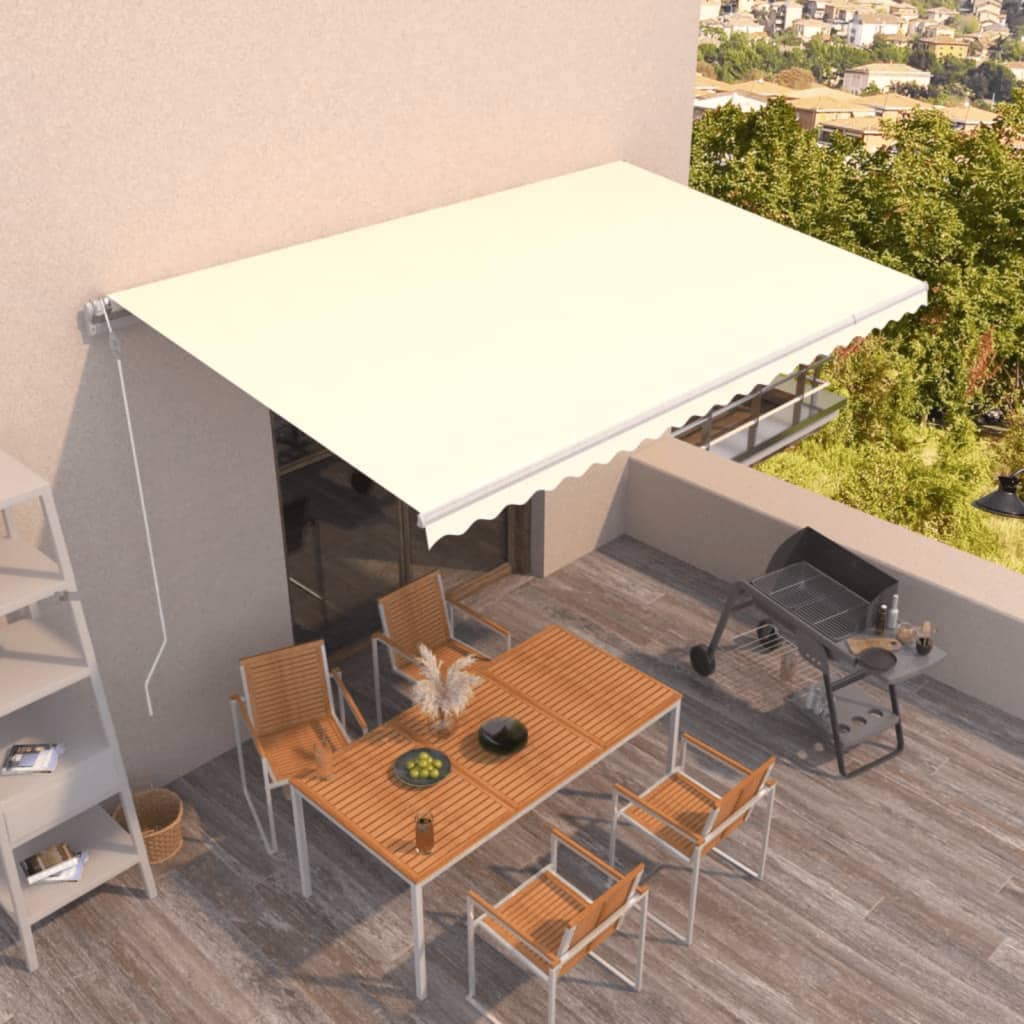 Vidaxl Luifel étend automatiquement la crème 500x300 cm -colore