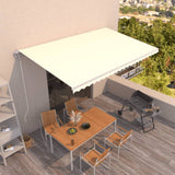 Vidaxl Luifel étend automatiquement la crème 500x300 cm -colore