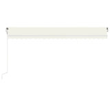 Vidaxl Luifel Automatique avec led et capteur de vent 500x300 cm couleur crème
