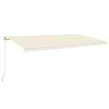 Vidaxl Luifel extensible manuellement avec la Crème LED 600x300 cm -Colored