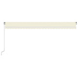 Vidaxl Luifel extensible manuellement avec la Crème LED 600x300 cm -Colored