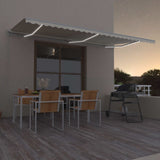 Vidaxl Luifel extensible manuellement avec la Crème LED 600x300 cm -Colored