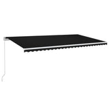 Vidaxl Luifel extensible manuellement avec une couleur anthracite LED 600x300 cm