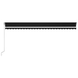 Vidaxl Luifel extensible manuellement avec une couleur anthracite LED 600x300 cm