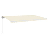 Vidaxl Luifel Automatique avec led et capteur de vent 600x300 cm couleur crème