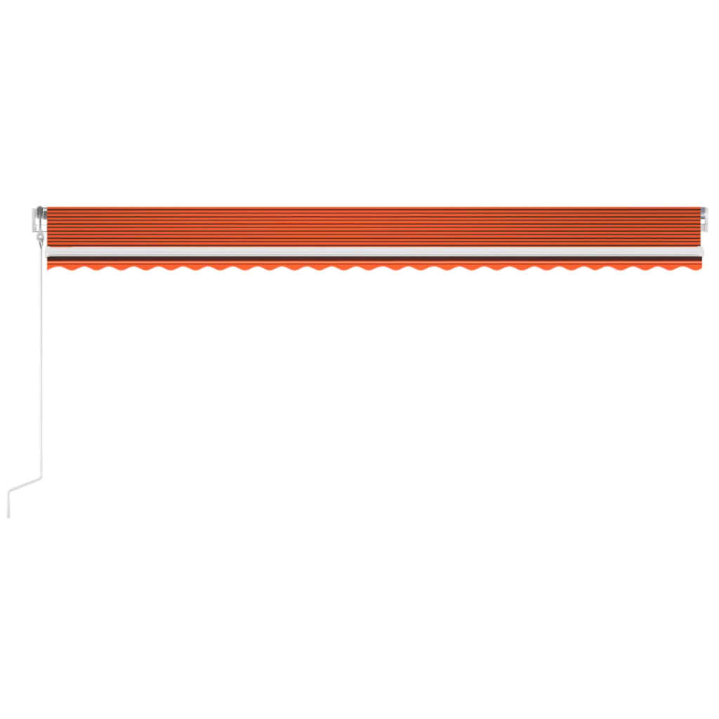 Vidaxl Luifel Automatique avec capteur de vent LED 600x300 cm Brun orange