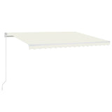 Vidaxl Luifel extensible manuellement avec la Crème LED 400x350 cm -Colored