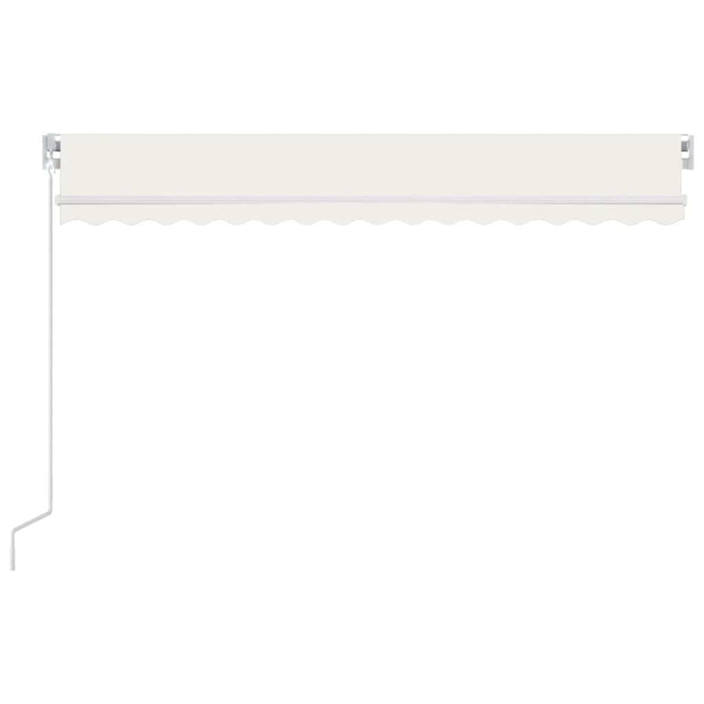 Vidaxl Luifel extensible manuellement avec la Crème LED 400x350 cm -Colored