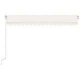 Vidaxl Luifel extensible manuellement avec la Crème LED 400x350 cm -Colored