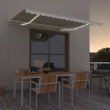 Vidaxl Luifel extensible manuellement avec la Crème LED 400x350 cm -Colored