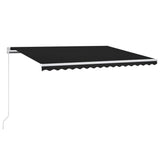 Vidaxl Luifel extensible manuellement avec une couleur anthracite LED 400x350 cm