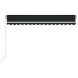 Vidaxl Luifel extensible manuellement avec une couleur anthracite LED 400x350 cm