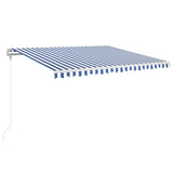 Vidaxl Luifel étend automatiquement 400x350 cm bleu et blanc