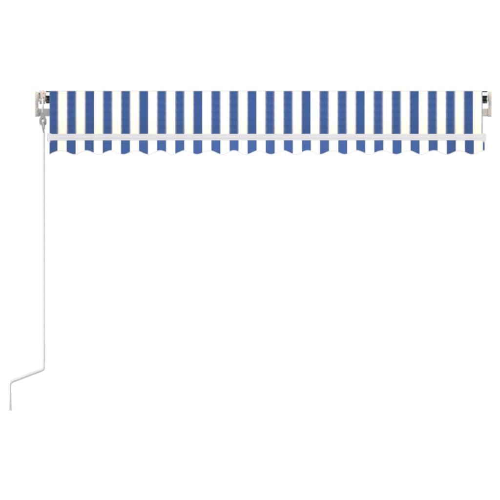 Vidaxl Luifel étend automatiquement 400x350 cm bleu et blanc