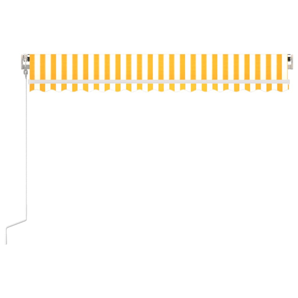 Vidaxl Luifel étend automatiquement 400x350 cm jaune et blanc