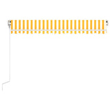 Vidaxl Luifel étend automatiquement 400x350 cm jaune et blanc