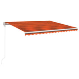 Vidaxl Luifel Automatique extensible 400x350 cm Orange et marron