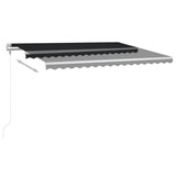 Vidaxl luifel automatique avec led et capteur de vent 400x350 cm anthracite