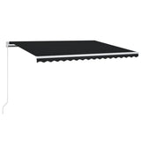 Vidaxl Luifel étend manuellement 450x350 cm anthracite -colored