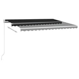 Vidaxl Luifel étend manuellement 450x350 cm anthracite -colored