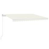 Vidaxl Luifel extensible manuellement avec la Crème à LED 450x350 cm -Colore