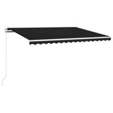 Vidaxl Luifel extensible manuellement avec une couleur anthracite LED 450x350 cm