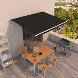 Vidaxl Luifel étend automatiquement 450x350 cm anthracite -colored