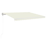 Vidaxl Luifel Automatique avec led et capteur de vent 450x350 cm couleur crème