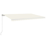 Vidaxl Luifel extensible manuellement avec la Crème LED 500x350 cm -Colored