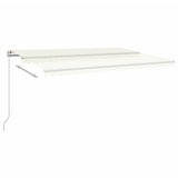 Vidaxl Luifel extensible manuellement avec la Crème LED 500x350 cm -Colored