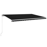 Vidaxl Luifel extensible manuellement avec une couleur anthracite LED 500x350 cm