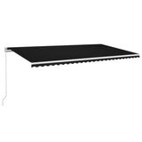 Vidaxl Luifel étend manuellement 600x350 cm anthracite -colored