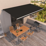 Vidaxl Luifel étend manuellement 600x350 cm anthracite -colored
