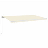 Vidaxl Luifel extensible manuellement avec la Crème à LED 600x350 cm -Colore