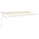 Vidaxl Luifel extensible manuellement avec la Crème à LED 600x350 cm -Colore