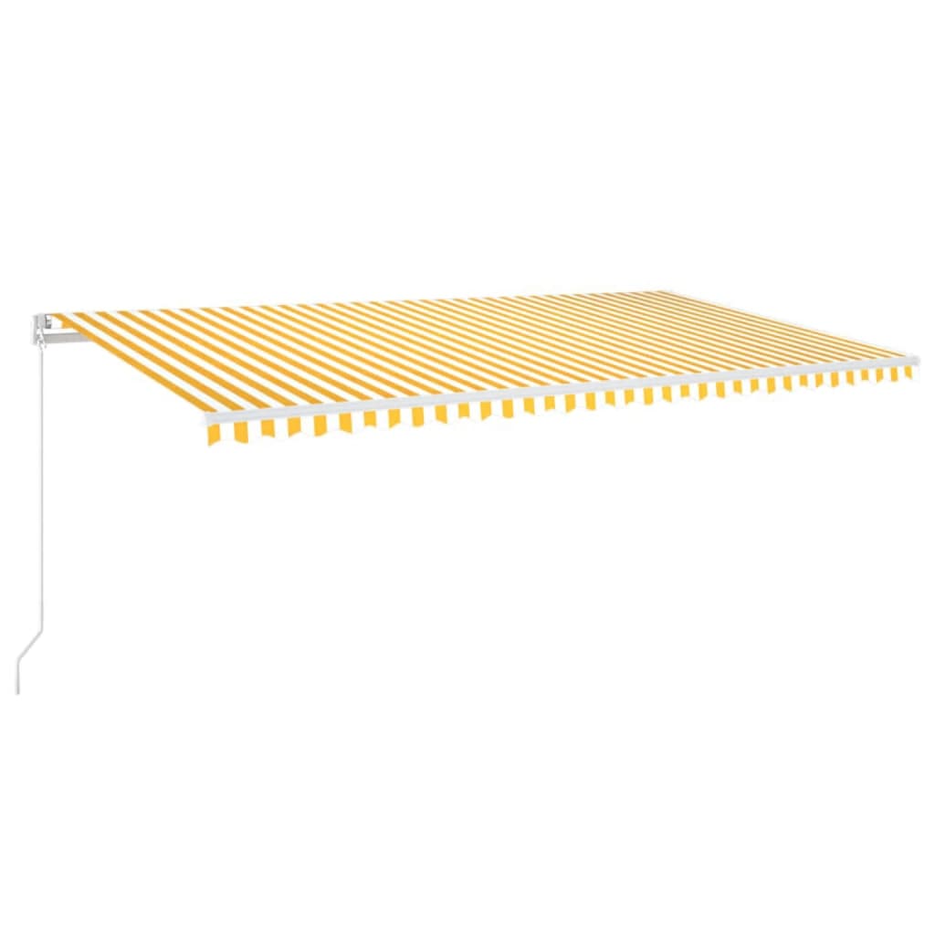 Vidaxl luifel extensible manuellement avec LED 600x350 cm jaune et blanc