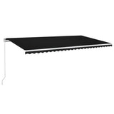 Vidaxl Luifel extensible manuellement avec une couleur anthracite LED 600x350 cm