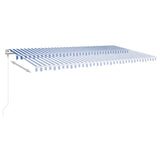 Vidaxl Luifel Automatique extensible 600x350 cm bleu et blanc