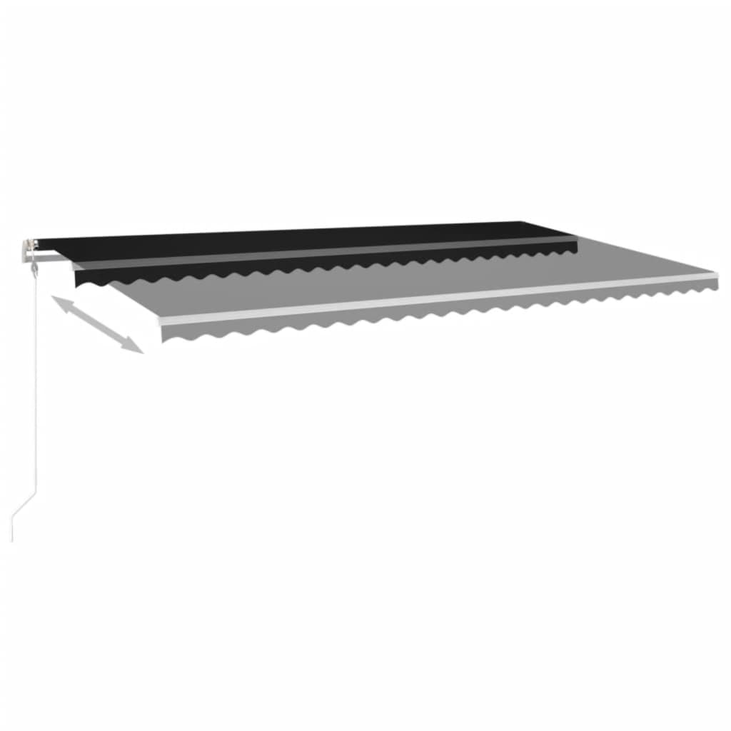 Vidaxl Luifel Automatique extensible 600x350 cm anthracite -colored