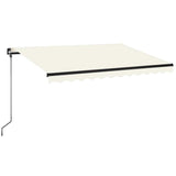 Vidaxl Luifel extensible manuellement avec la Crème à LED 350x250 cm -Colore