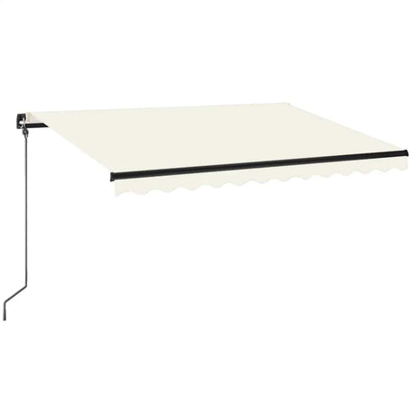 Vidaxl Luifel extensible manuellement avec la Crème à LED 350x250 cm -Colore
