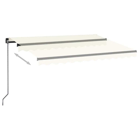 Vidaxl Luifel extensible manuellement avec la Crème à LED 350x250 cm -Colore