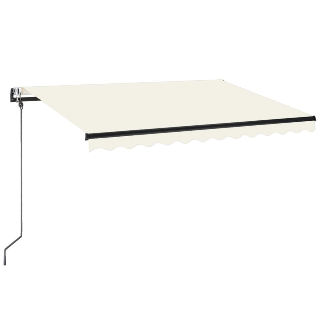 Vidaxl Luifel Automatique avec led et capteur de vent 350x250 cm couleur crème