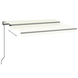 Vidaxl Luifel Automatique avec led et capteur de vent 350x250 cm couleur crème