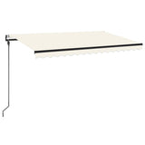Vidaxl Luifel Automatique avec led et capteur de vent 450x300 cm couleur crème