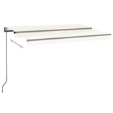 Vidaxl Luifel Automatique avec led et capteur de vent 450x300 cm couleur crème
