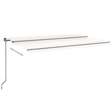 Vidaxl Luifel extensible manuellement avec la Crème LED 500x300 cm -Colored
